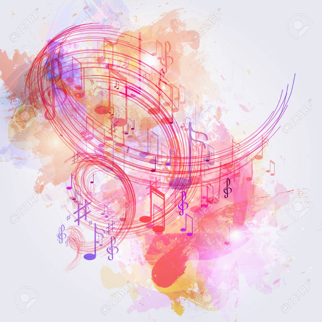 図抽象的な音楽の背景のイラスト素材・ベクター Image 43253069