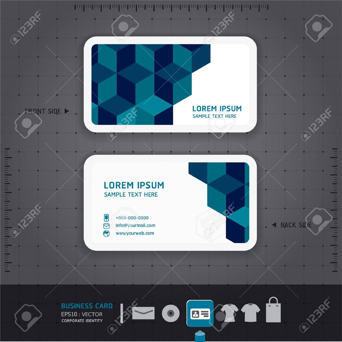 modern business card design template corporate identity design for business set vector stock vector - Modern Business Card Design modern business card design template corporate identity design for business set vector stock vector - Modern Business Card Design