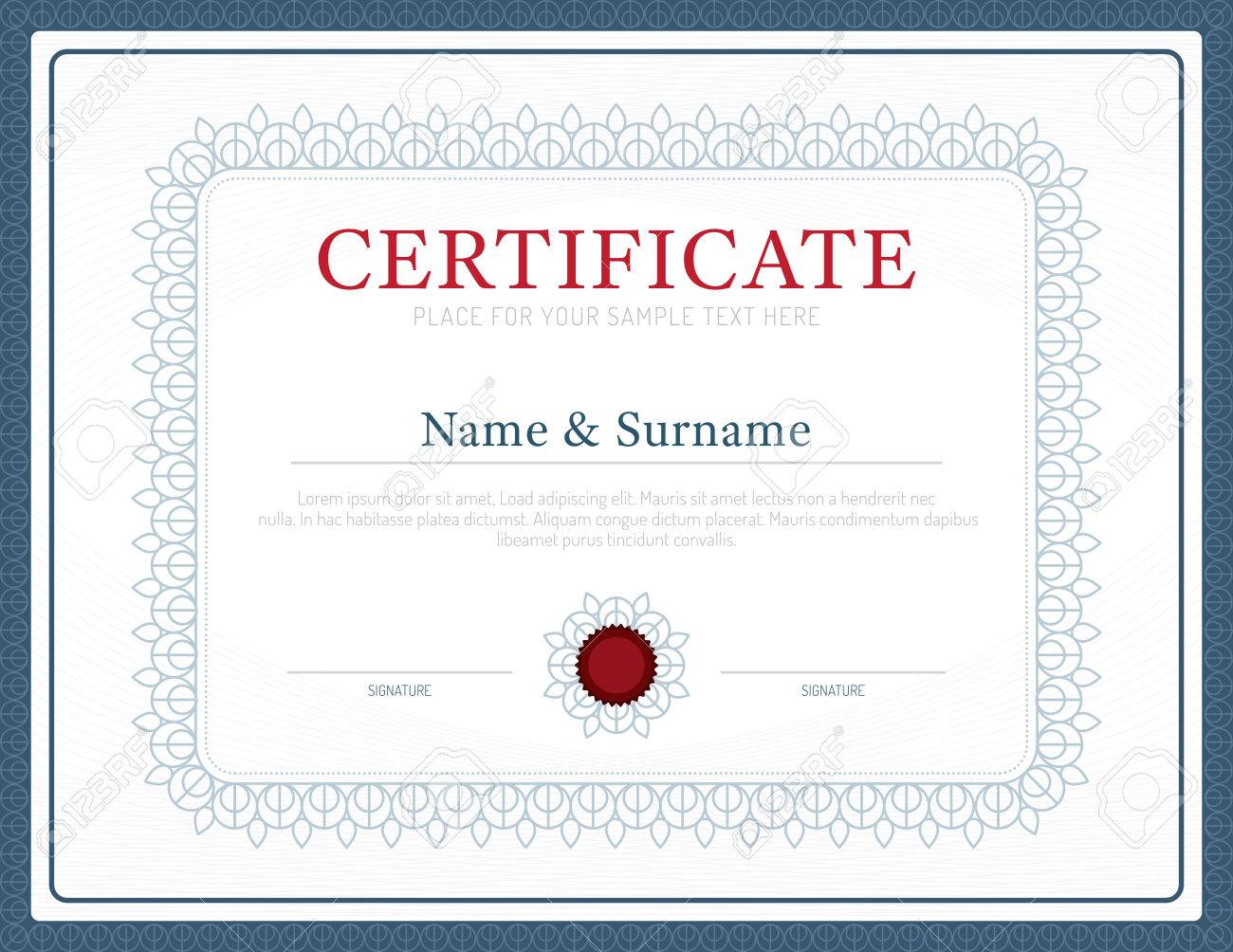 qualification certificate template