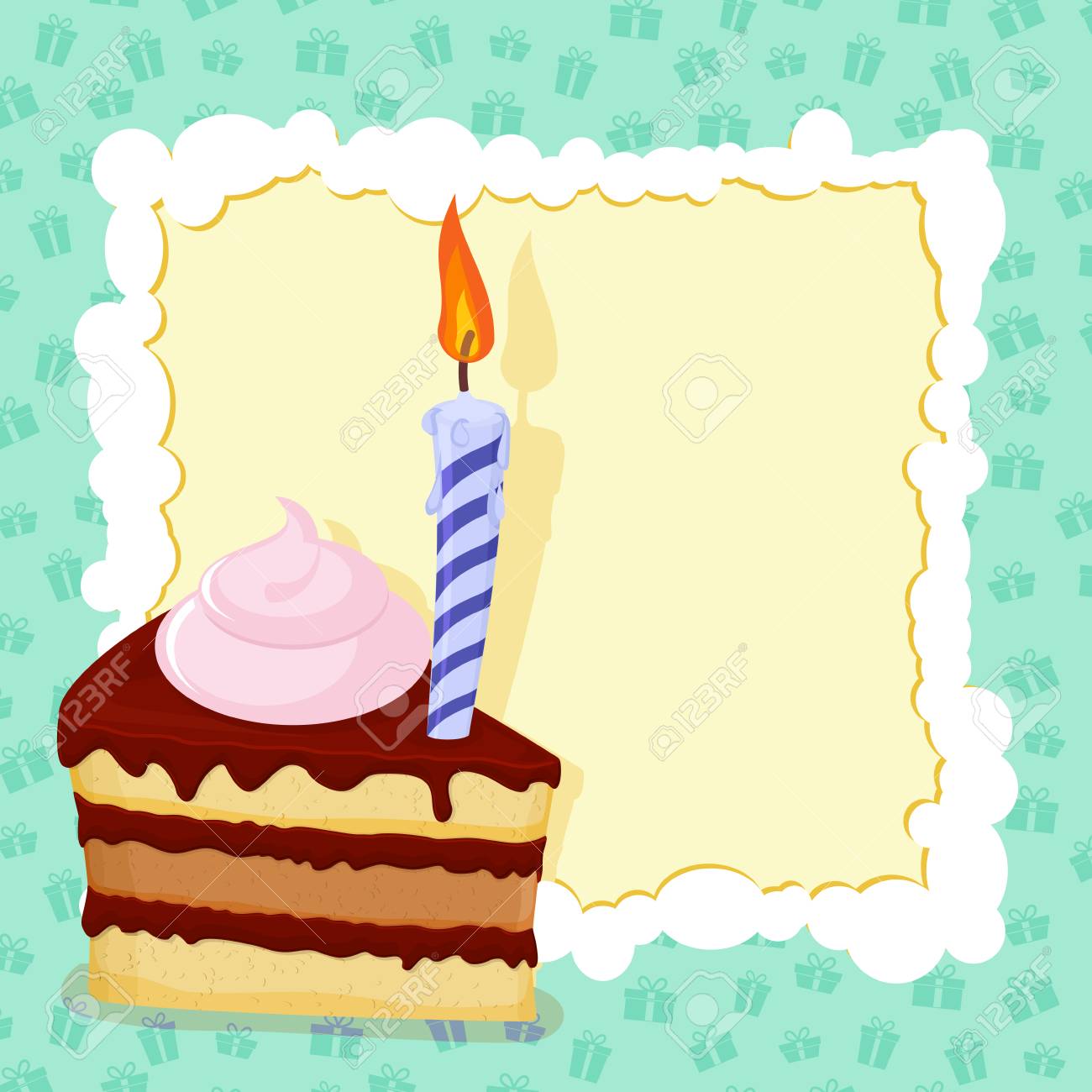 漫画の面白い誕生日ケーキ ベクトルの図 のイラスト素材 ベクタ Image