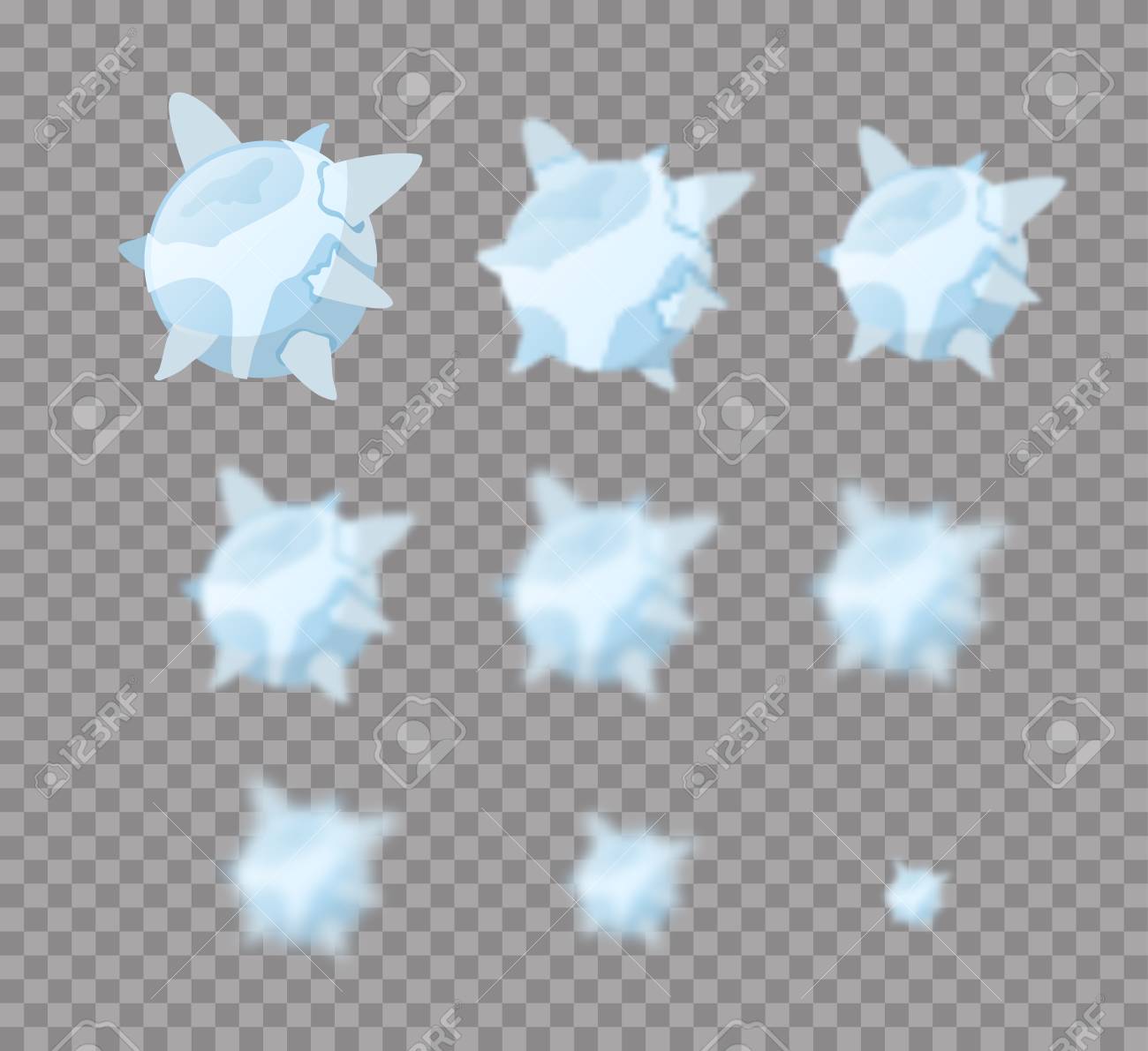 氷の惑星 青い冷たい惑星の分離します 惑星 ぼかしの度合いを設定します ぼかし効果の惑星 天体 宇宙の星のイラスト素材 ベクタ Image