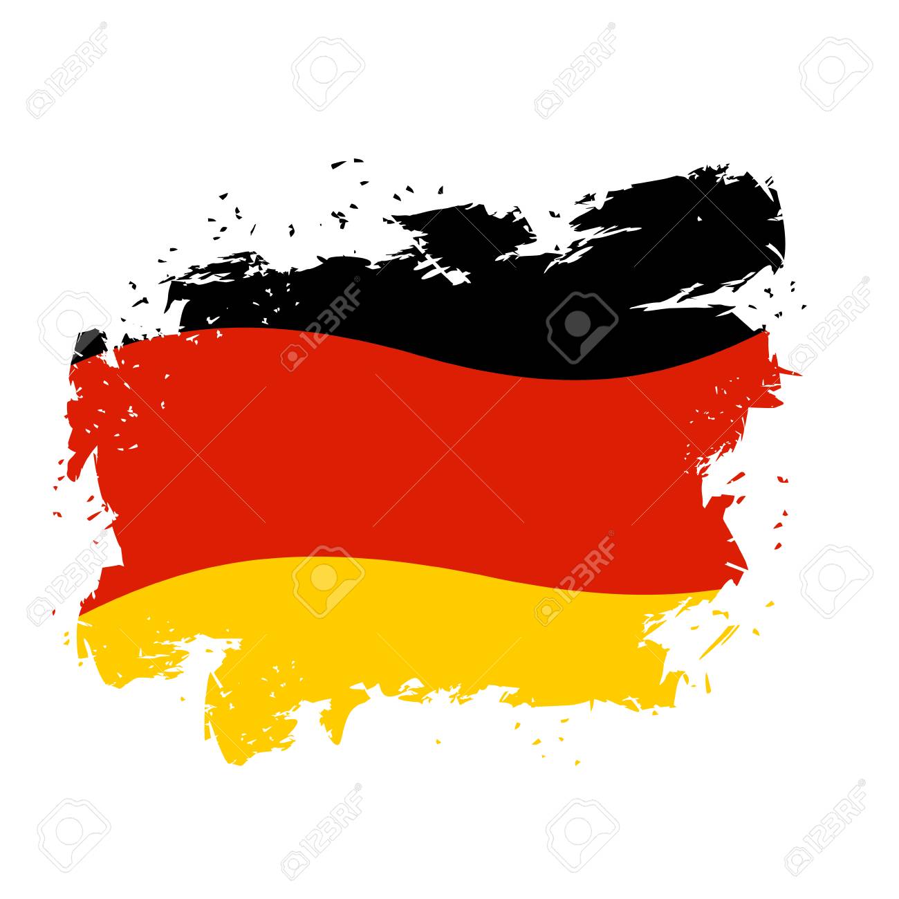 Germany Flag Grunge Style On White Background Brush Strokes Royalty Free Cliparts Vectors And Stock Illustration Image 57175402
