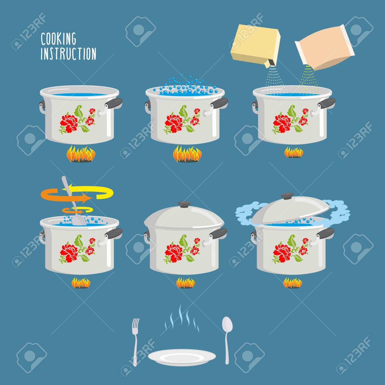 Instruction cooking. Home Cooking Recipe. cooking recipe, step..