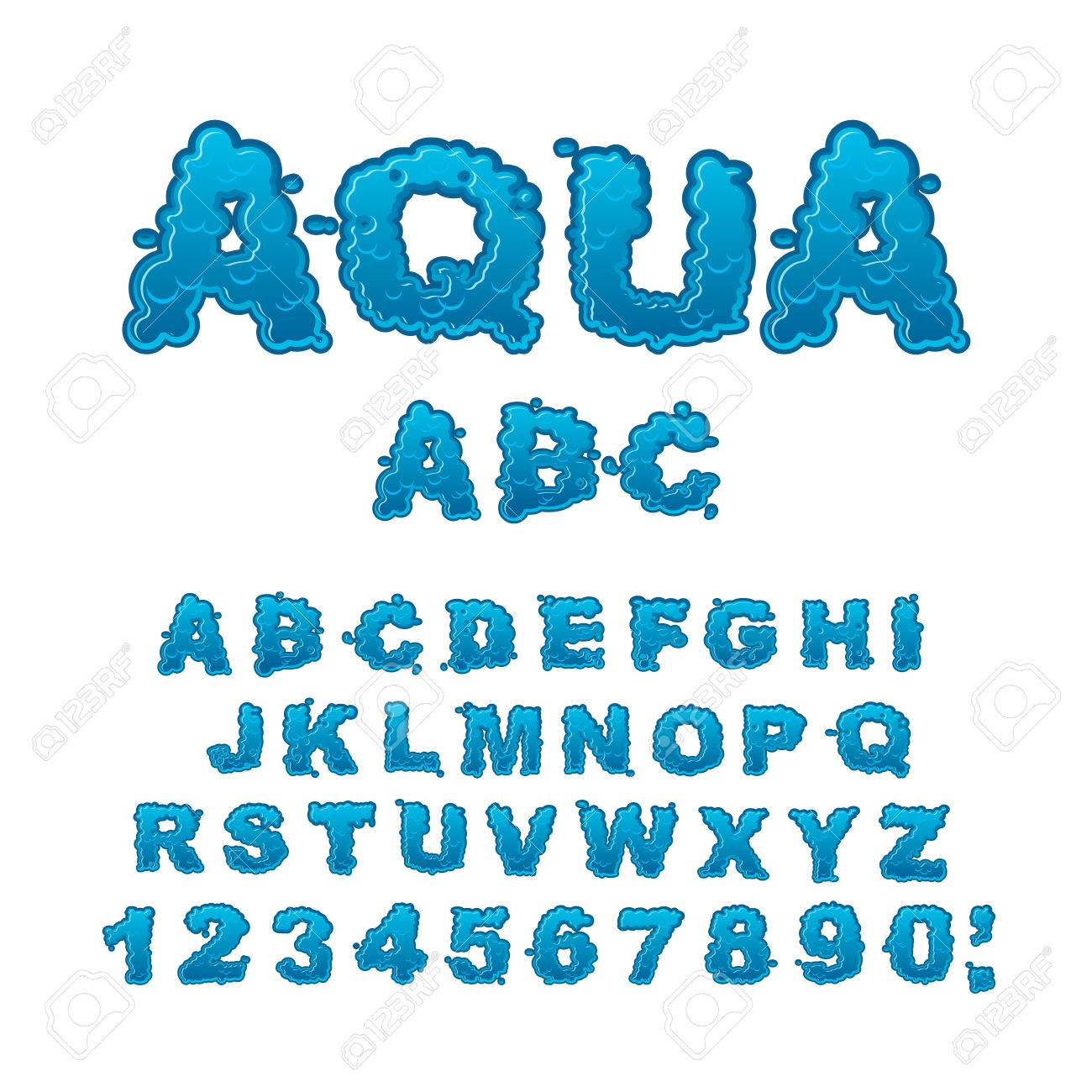 aqua abc drops of water alphabet wet letters water font water drops font