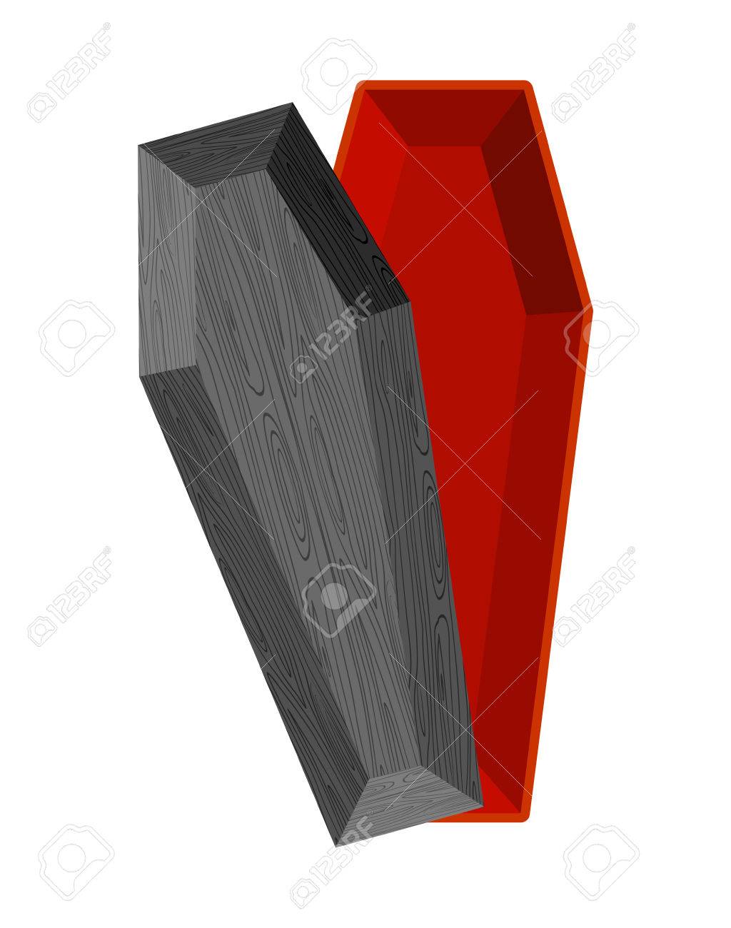 Schwarz Offenen Sarg Red Unter Der Schatulle Religiose Objekt Fur Die Beerdigung Lizenzfrei Nutzbare Vektorgrafiken Clip Arts Illustrationen Image 61898585