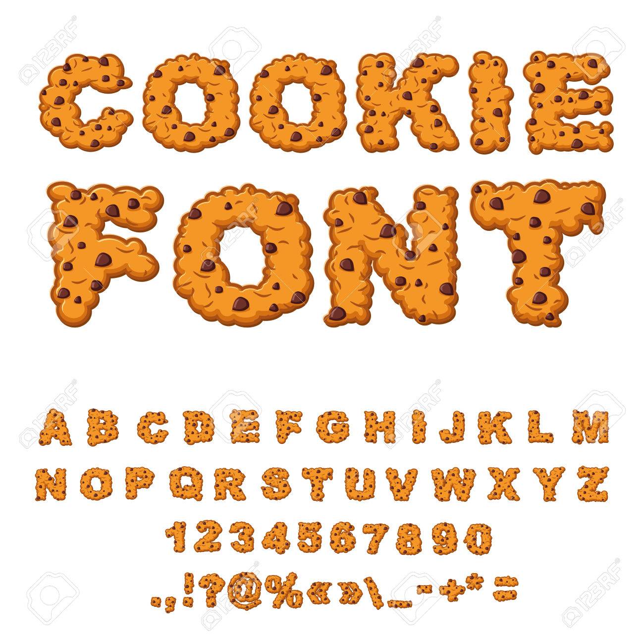 cookies font biscuits with