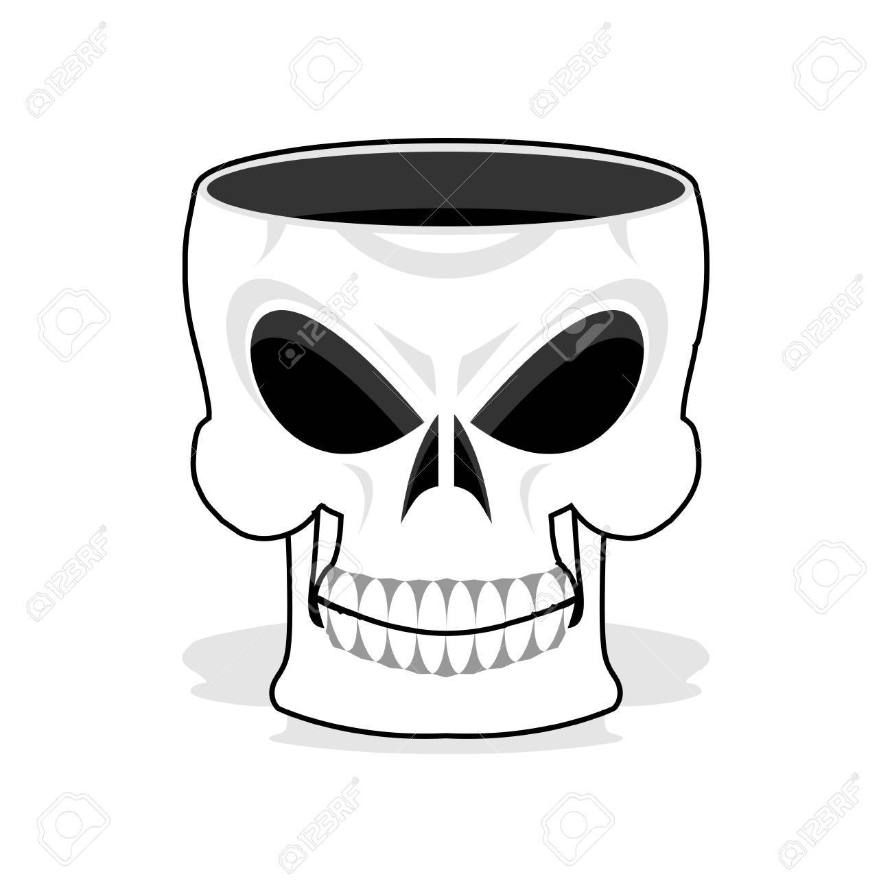 Skull jewelry box. Skeleton basket. Terrible pirate jewellery - 64469767 Skull jewelry box. Skeleton basket. Terrible pirate jewellery - 64469767