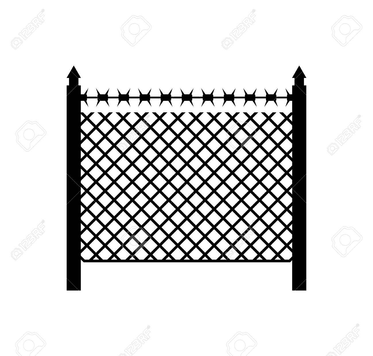 boundary fence with barbed wire border protection protections