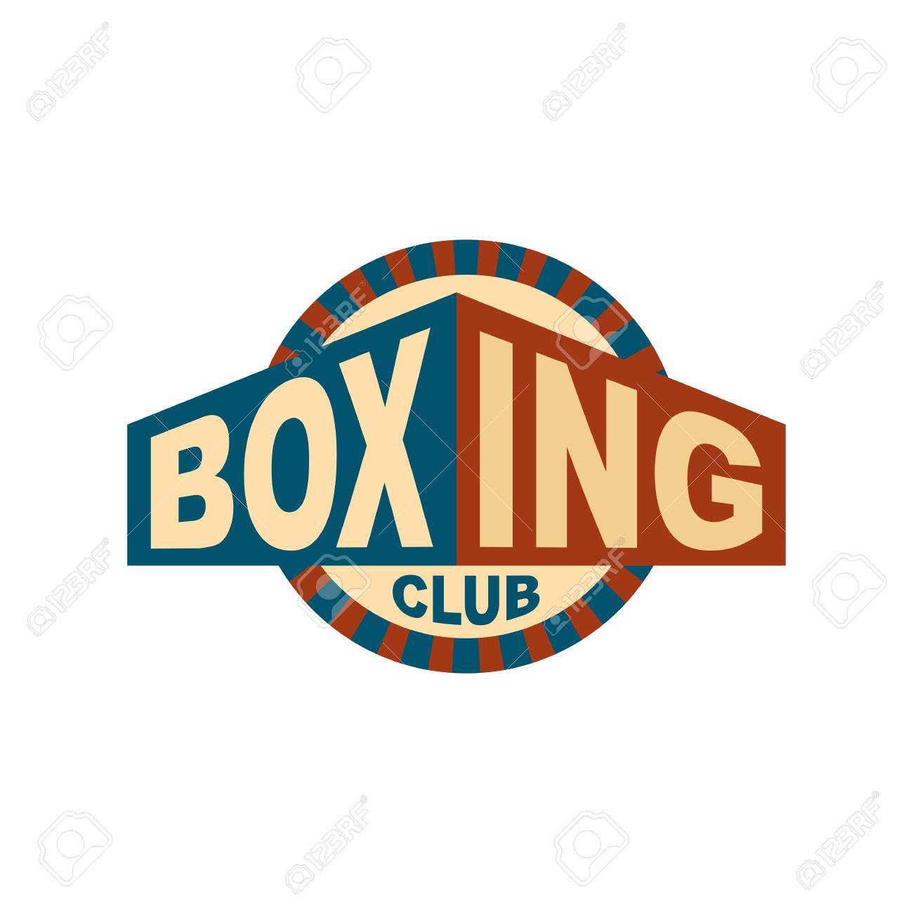 boxing club emblem for gym sport sign royalty free cliparts sportsign