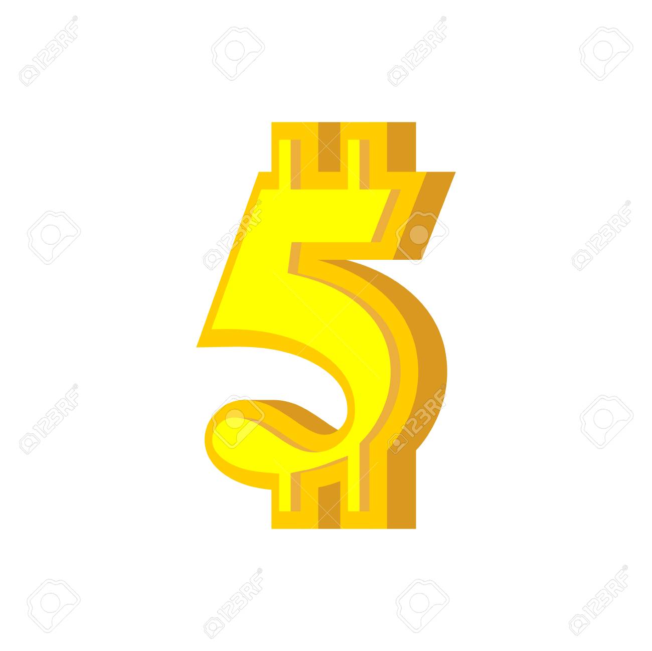 5 숫자 비트 코인 글꼴. 5 숫자 암호화 알파벳입니다. 레터링 가상 돈. 벡터 일러스트 레이 션 로열티 무료 사진, 그림, 이미지  그리고 스톡포토그래피. Image 87520499