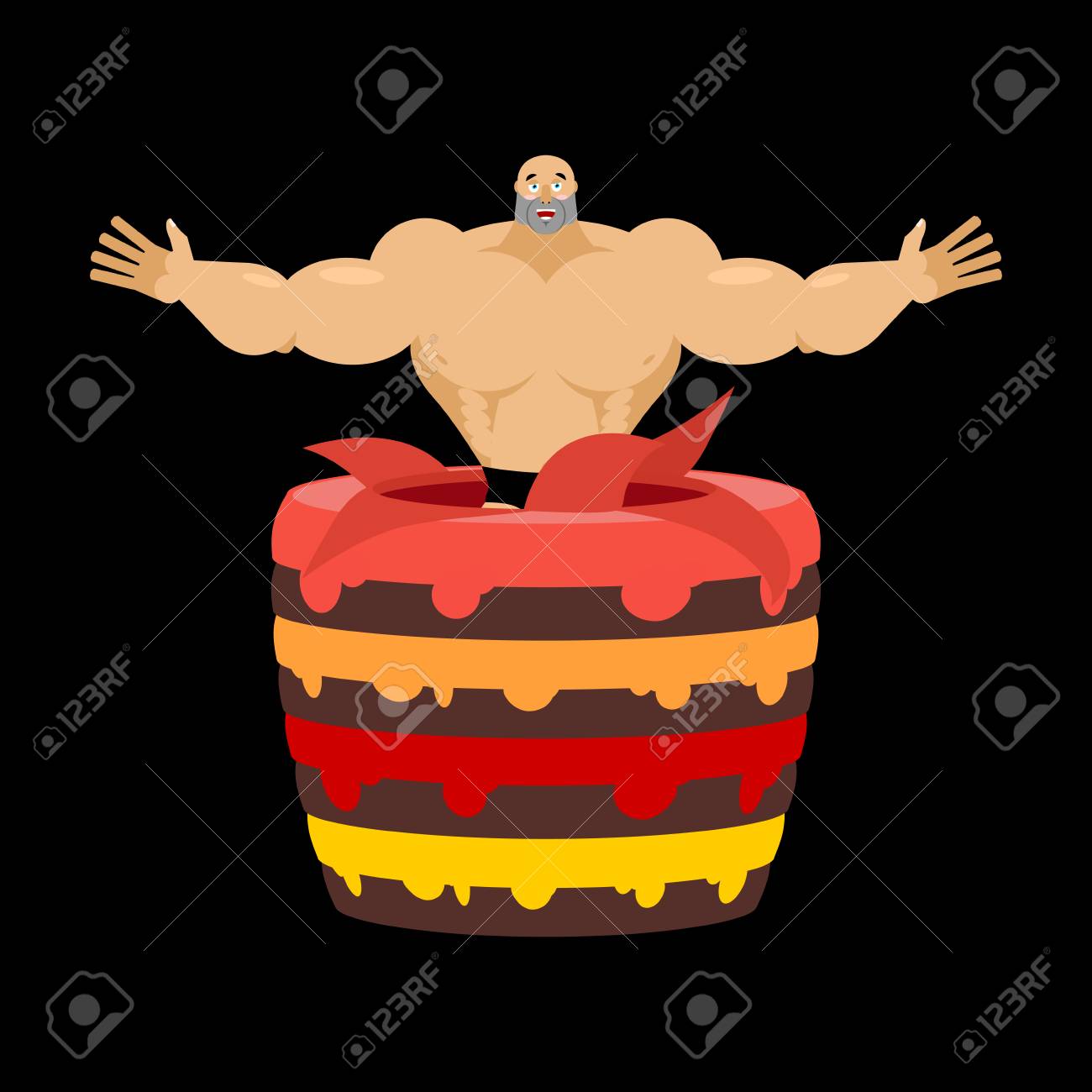 Stripper De La Torta De Felicitacion Ilustracion De Vector De Chico Bonito Ilustraciones Vectoriales Clip Art Vectorizado Libre De Derechos Image