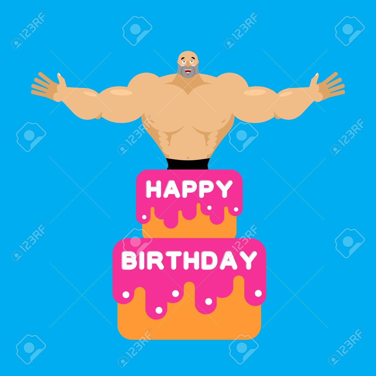 Pastel De Cumpleaños. Stripper De La Torta De Felicitación. Ilustración  Vectorial Ilustraciones svg, vectoriales, clip art vectorizado libre de  derechos. Image 90320809