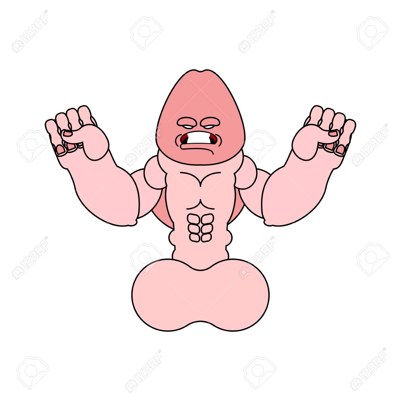 Pênis Forte Legal Sério. Pau Poderoso Rigoroso. Ilustração Vetorial Royalty  Free SVG, Cliparts, Vetores, e Ilustrações Stock. Image 117145062