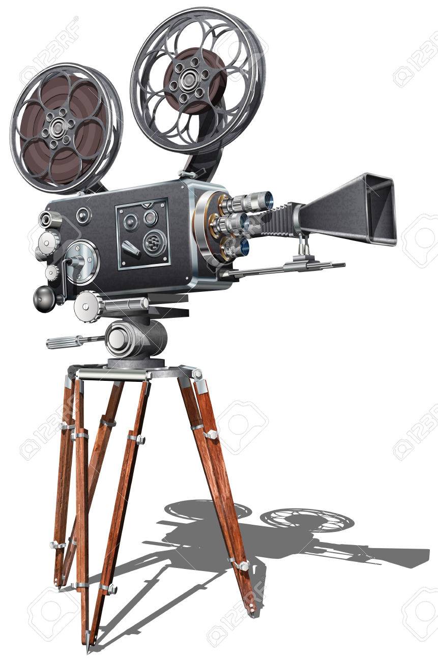 Vintage Movie Camera. Royalty Free SVG, Cliparts, Vectors, and Stock  Illustration. Image 86669747.