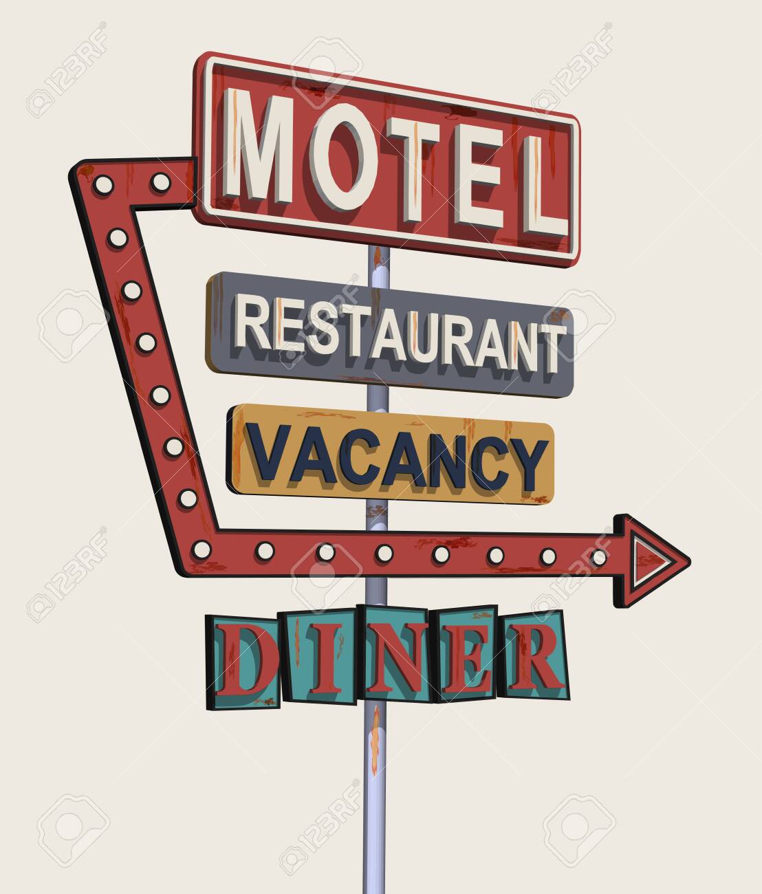 Tin Sign XXL World Tour Diner 1950