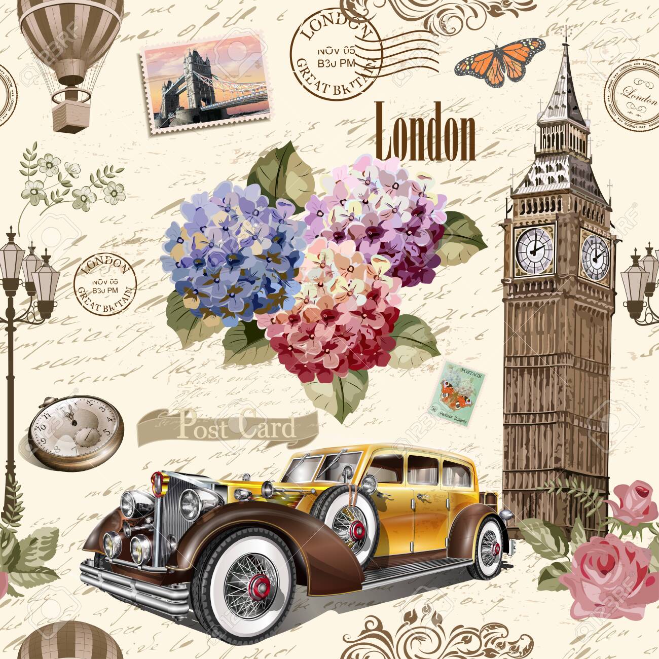 Seamless London Vintage Background With Retro Car Roses And London Symbols Royalty Free Cliparts Vectors And Stock Illustration Image 159248451 Seamless London Vintage Background With Retro Car Roses And London Symbols Royalty Free Cliparts Vectors And Stock Illustration Image 159248451