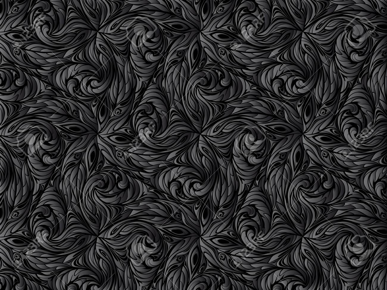 黒の抽象的なパターン 花の黒背景 暗い背景 のイラスト素材 ベクタ Image 8093