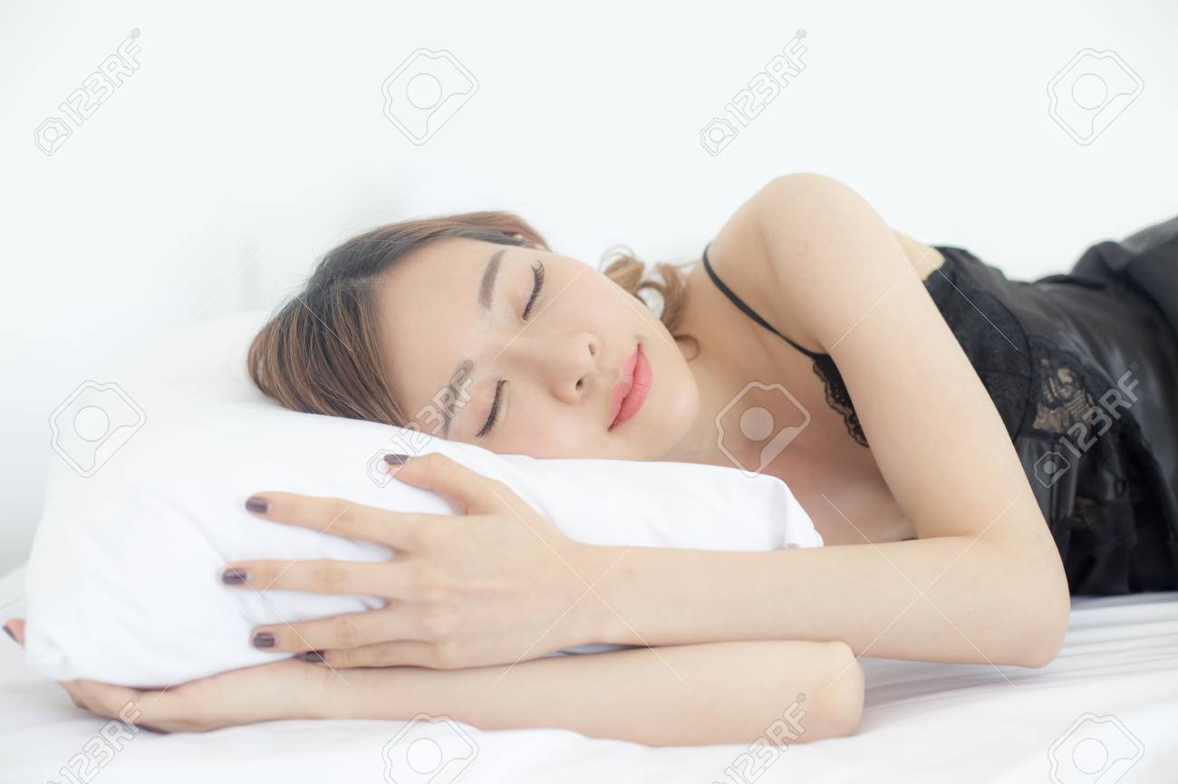 Beautiful Young Asian Woman Sleep On The Bed Korean Woman Sleeping Concept 20s Year Old Stock Photo Picture And Royalty Free Image Image 82239109