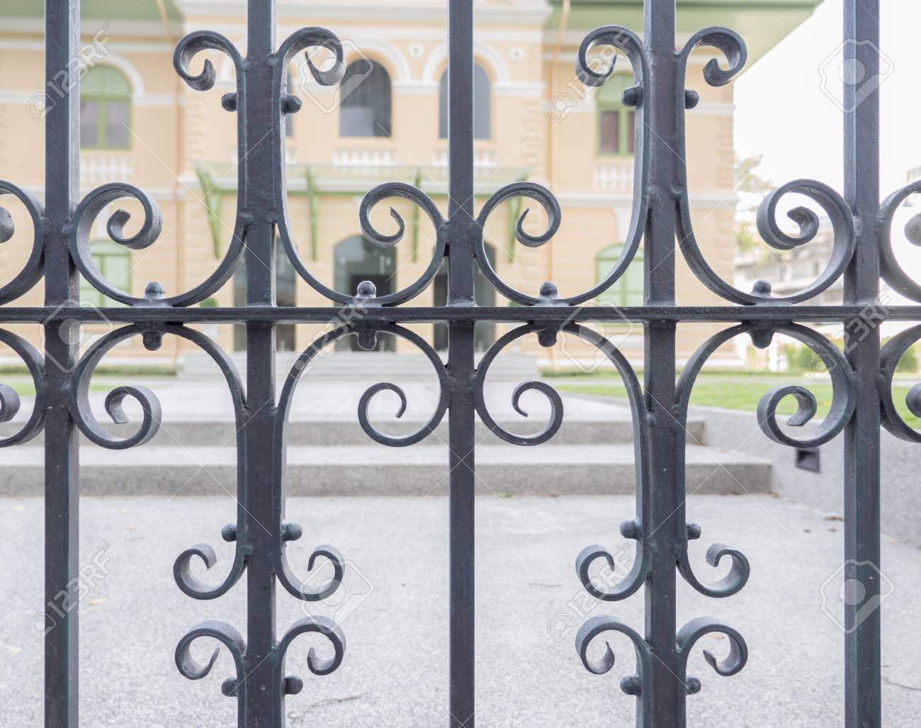 Black Iron Fence In Retro Style Stock Photo Picture And Royalty Free Image Image 51355029