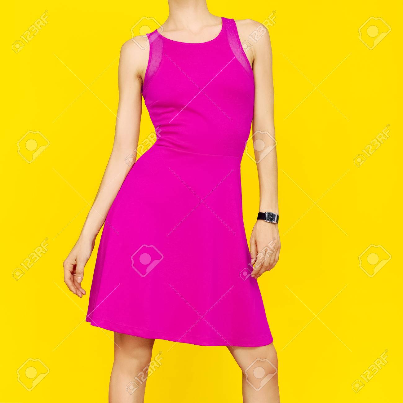 bright pink summer dress