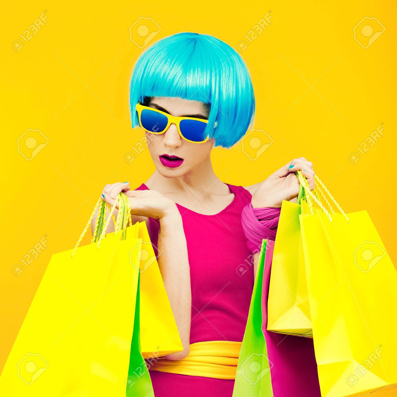 Glamorous lady shopping.time discounts and sales - 35844467 Glamorous lady shopping.time discounts and sales - 35844467