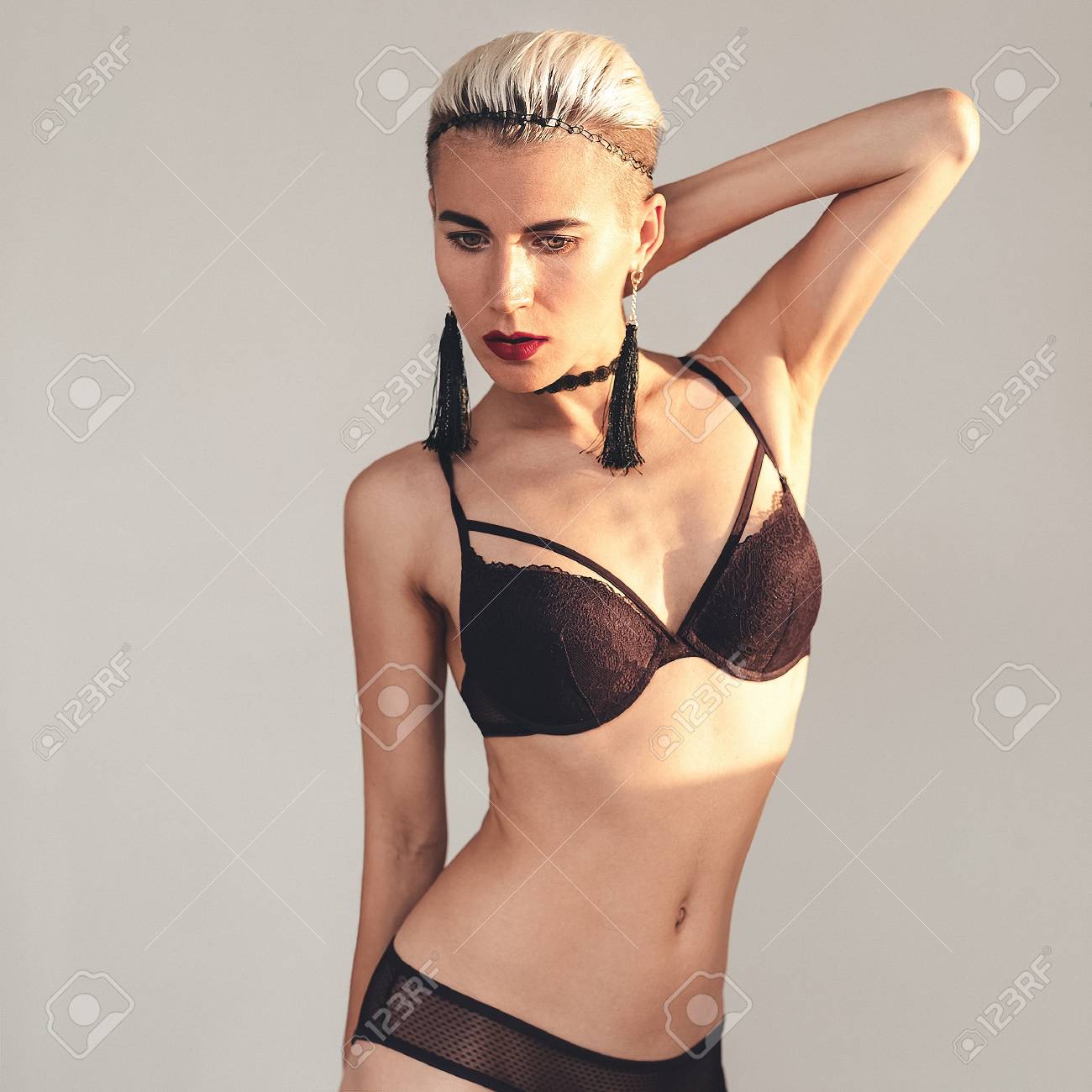Sexy blonde in underwear