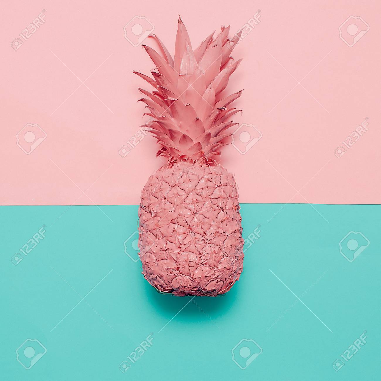 Pineapple pink paint. Art gallery Minimal design - 77225390 Pineapple pink paint. Art gallery Minimal design - 77225390