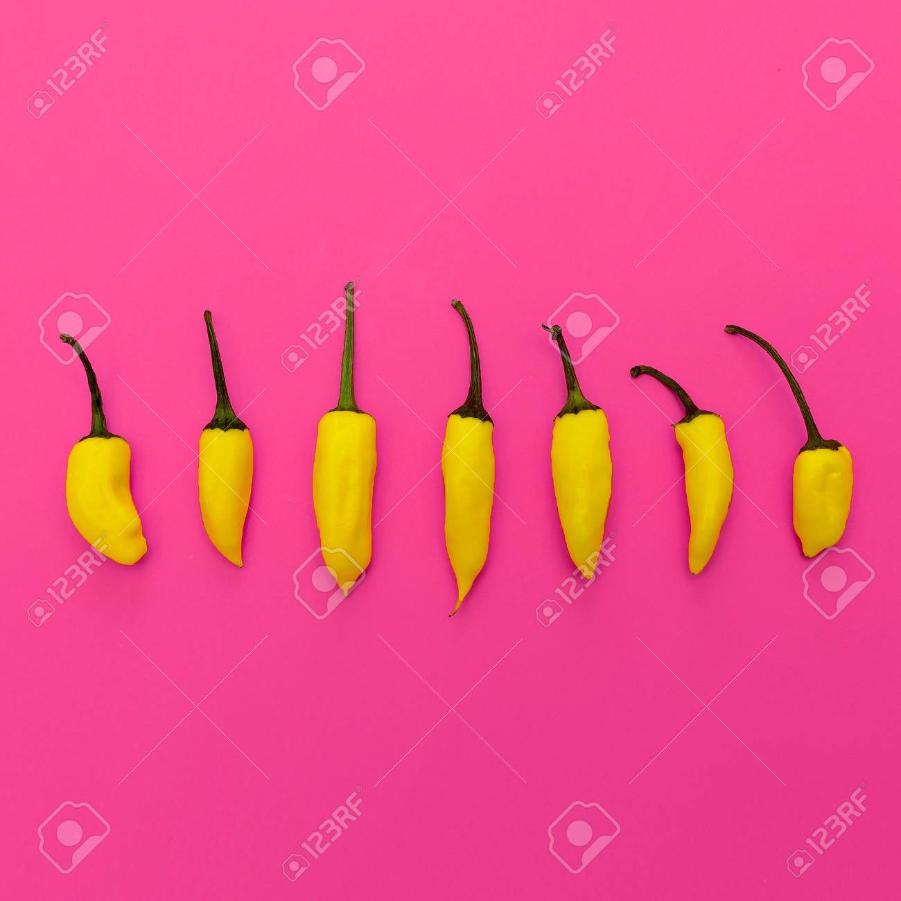 Yellow pepper. Minimal art design - 87609912 Yellow pepper. Minimal art design - 87609912