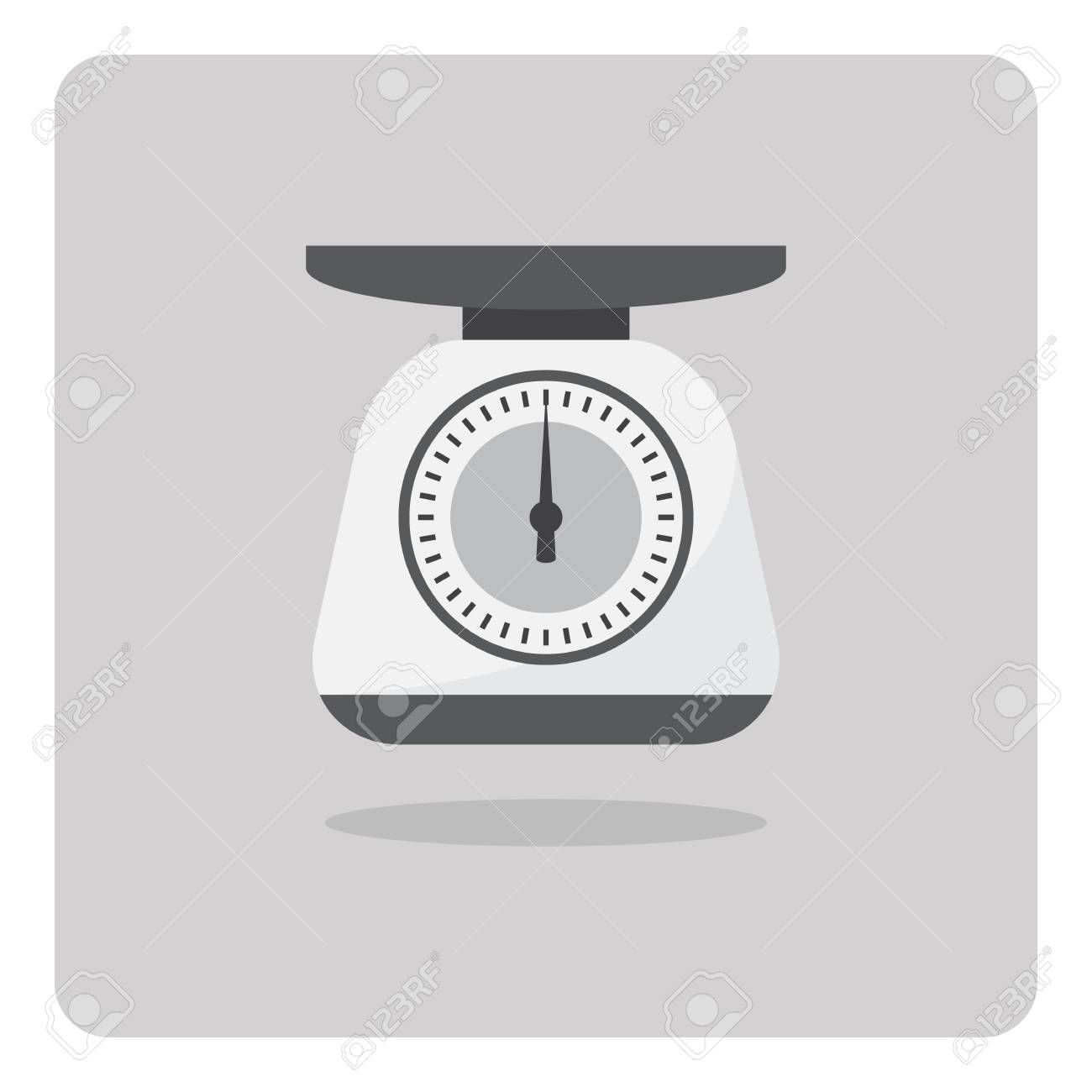 フラット アイコン 孤立した背景に体重計のベクトルのイラスト素材 ベクタ Image