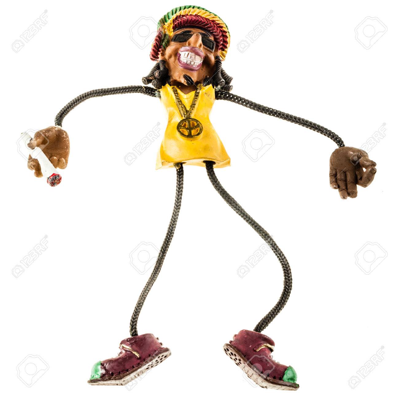 Un Personnage De L Homme Figurine Rasta Drole Isole Sur Un Fond Blanc Banque D Images Et Photos Libres De Droits Image
