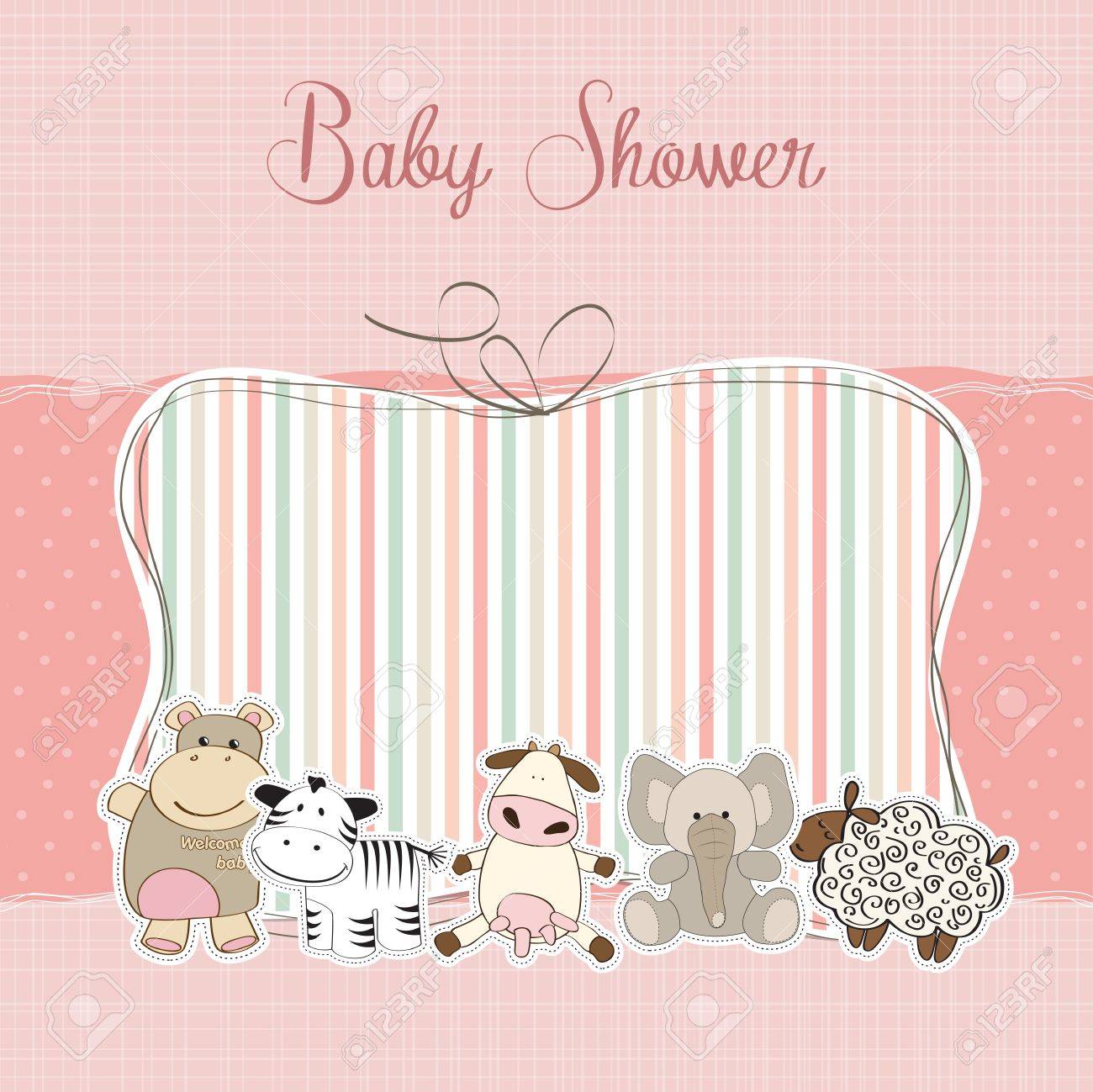 Carte De Shower De Bebe Fille Clip Art Libres De Droits Vecteurs Et Illustration Image