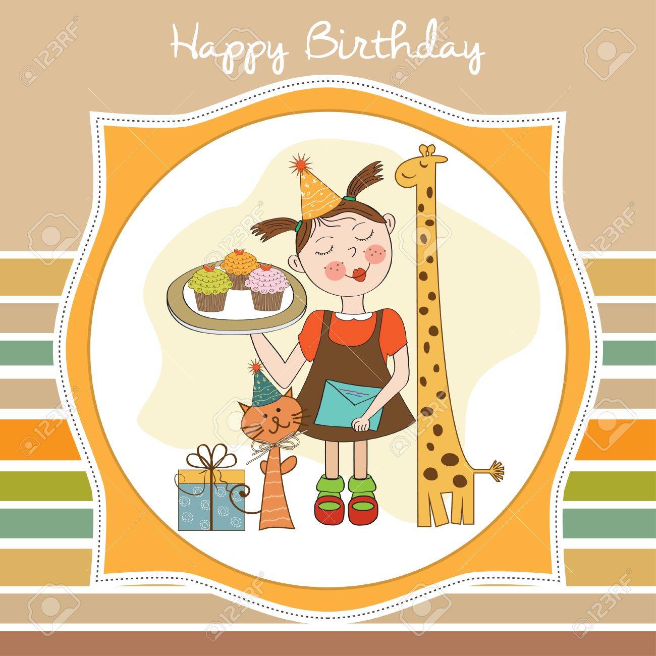 おかしい女の子 動物 カップケーキ イラストと誕生日カード のイラスト素材 ベクタ Image 13 おかしい女の子 動物 カップケーキ イラストと誕生日カード のイラスト素材 ベクタ Image 13