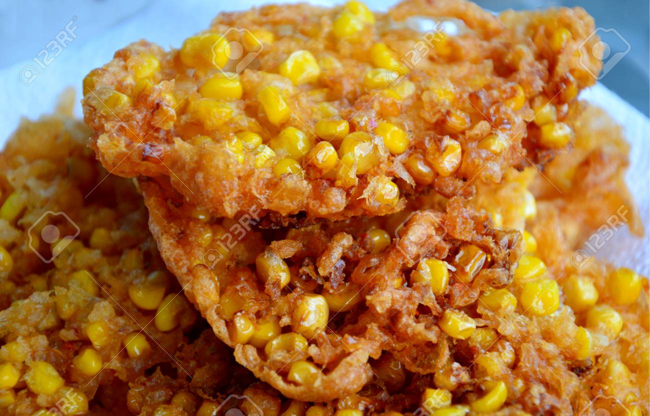 Sweet Corn Menu For Children Sweet Corn Fritters Thai Style Stock Photo Picture And Royalty Free Image Image 91441485