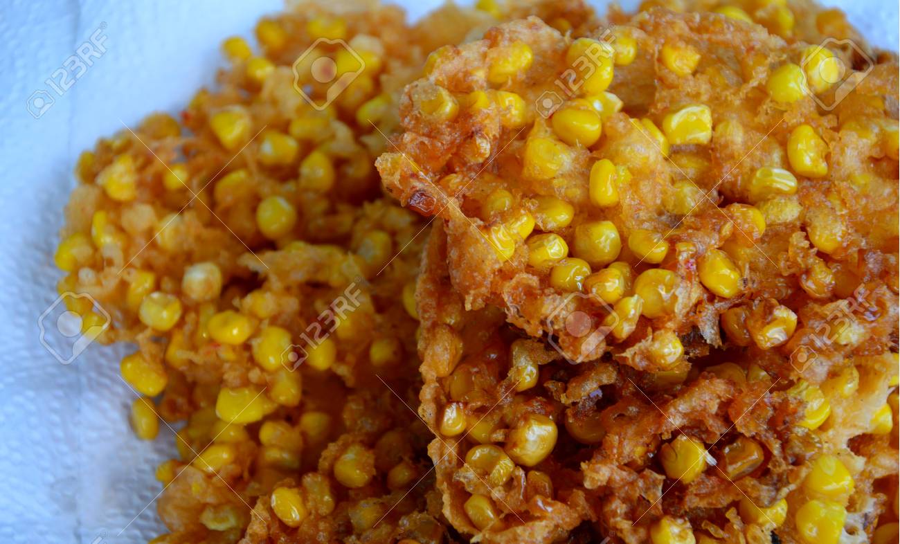 Sweet Corn Menu For Children Sweet Corn Fritters Thai Style Stock Photo Picture And Royalty Free Image Image 91441602