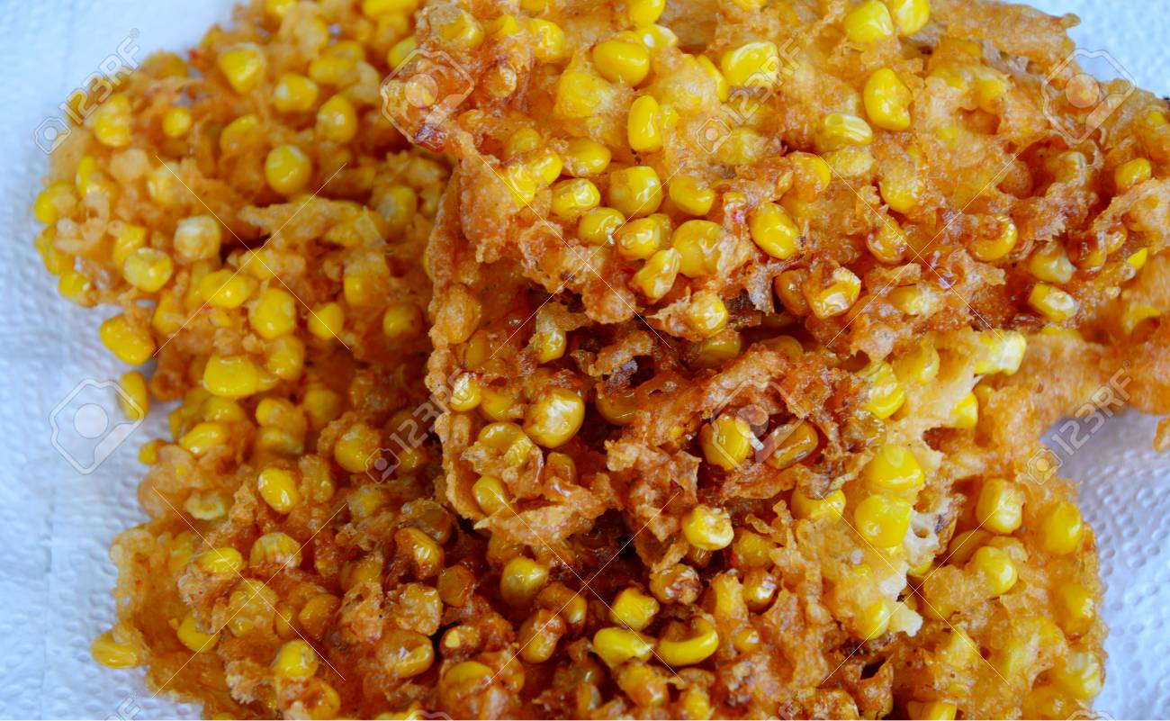Sweet Corn Menu For Children Sweet Corn Fritters Thai Style Stock Photo Picture And Royalty Free Image Image 91441693
