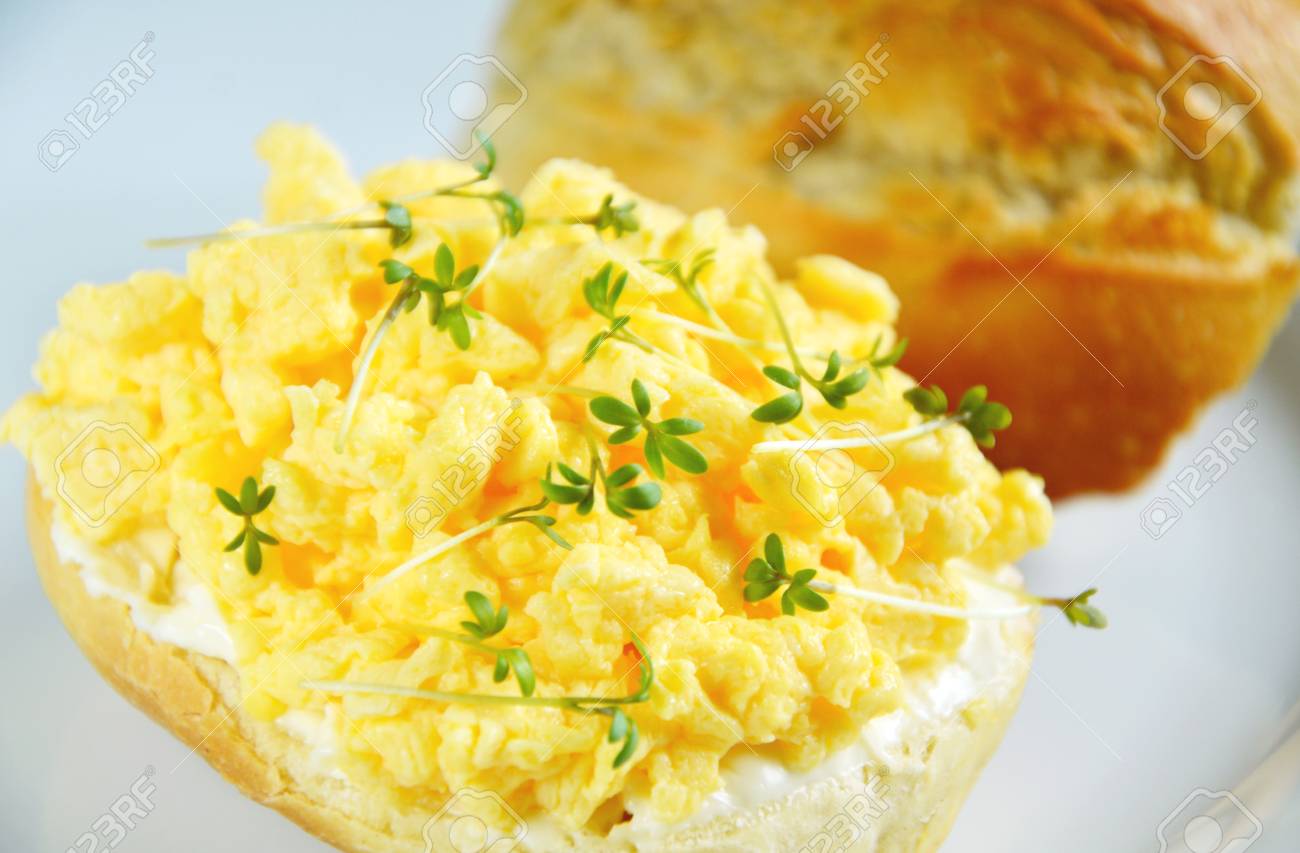 Healthy Breakfast Menu With Scrambled Eggs Cream Cheese And Garden Cress Stock Photo Picture And Royalty Free Image Image Healthy Breakfast Menu With Scrambled Eggs Cream Cheese And Garden Cress Stock Photo Picture And Royalty Free Image Image