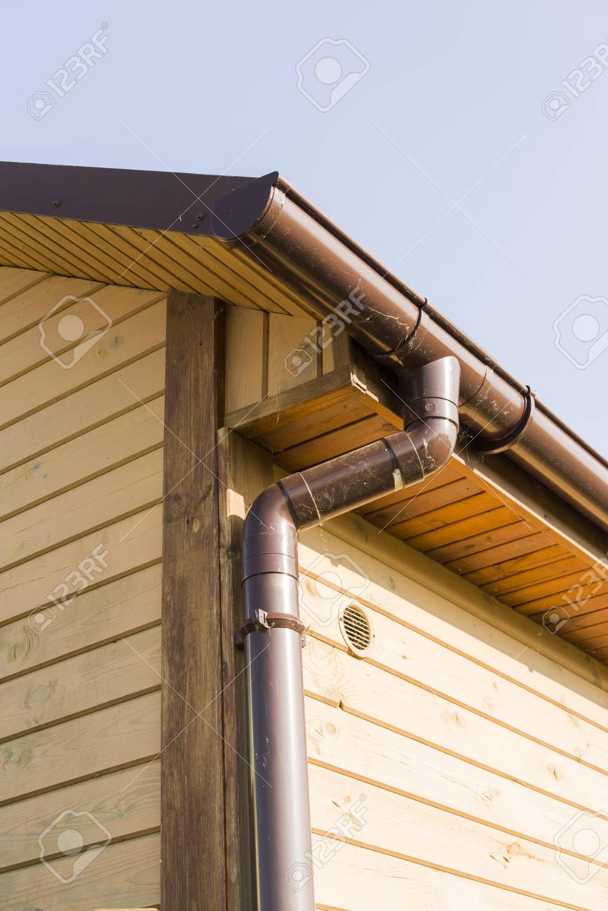 Drain Pipe From The Roof At The Corner 