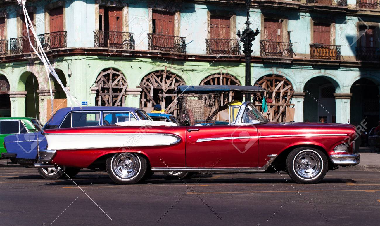 Caribbean Cuba American Oldtimer In Havana Side View Stock Photo Picture And Royalty Free Image Image 25902174