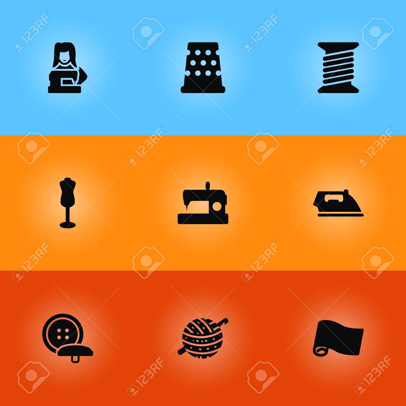 9 スティッチ アイコン セットのセット のイラスト素材 ベクタ Image 9 スティッチ アイコン セットのセット のイラスト素材 ベクタ Image