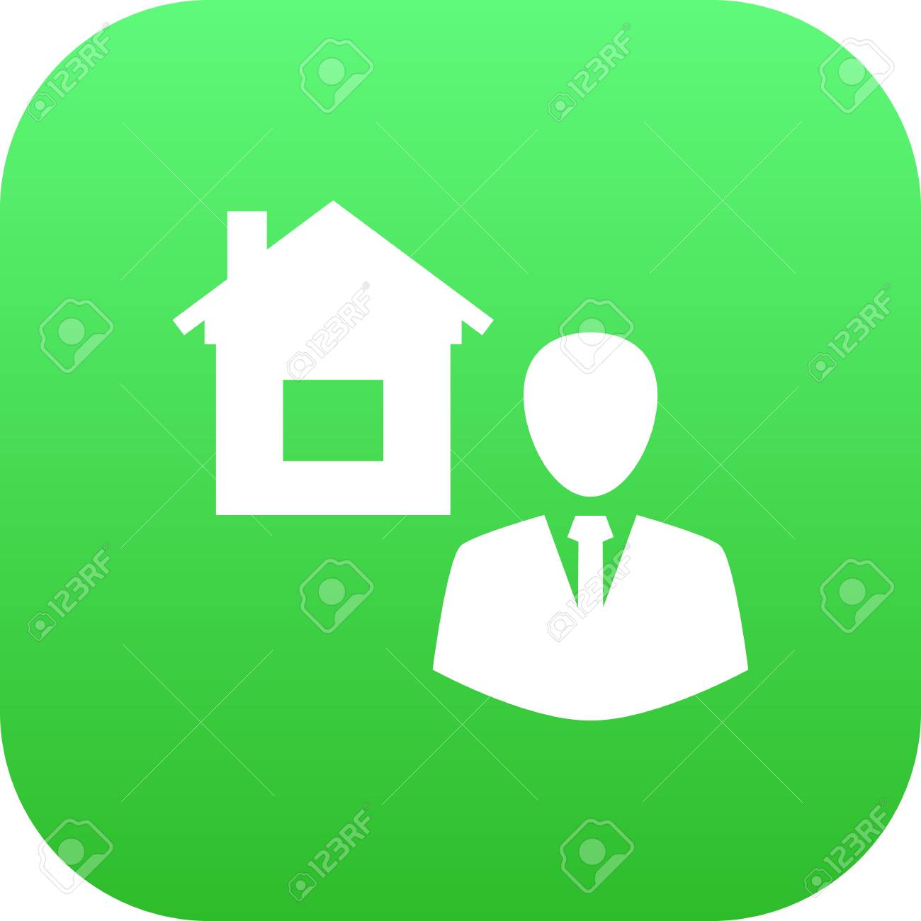 isolated realtor icon symbol on clean background broker element realtor symbol