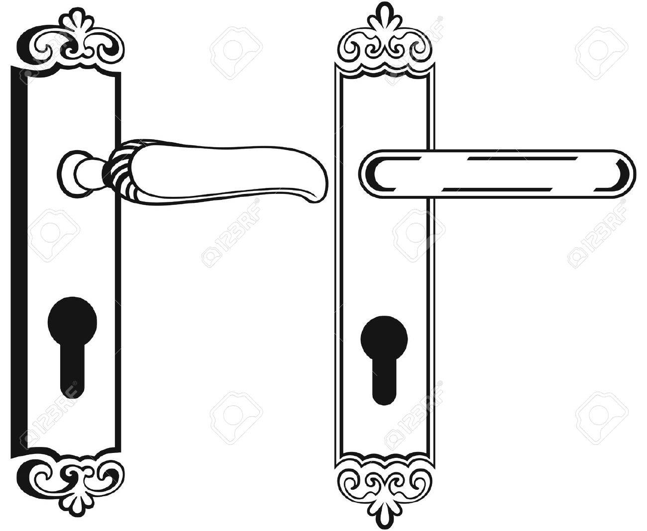 door handle symbol royalty free cliparts vectors and stock