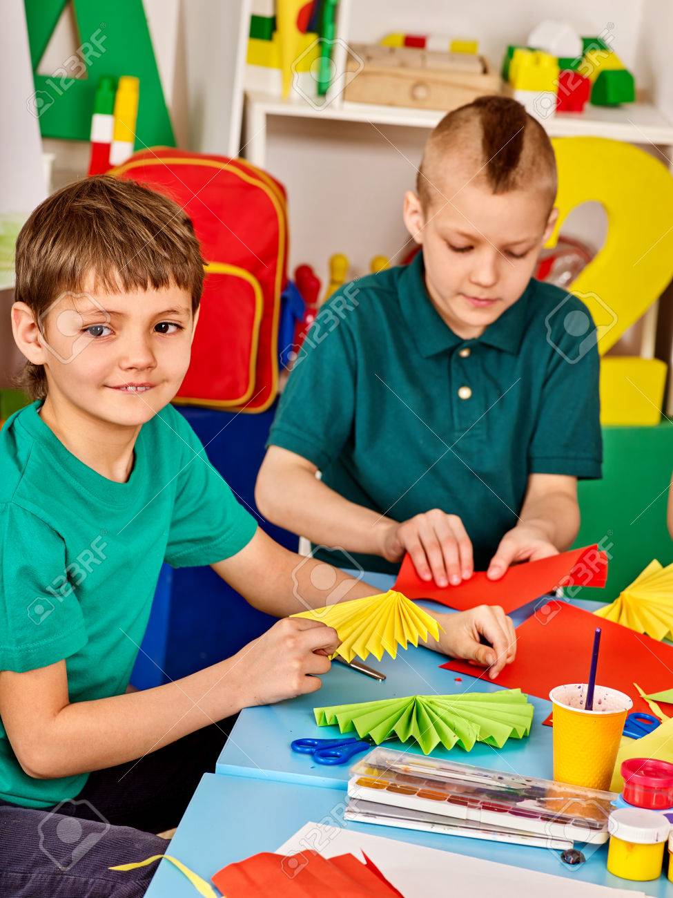 Children Cutting Paper In Class Kids Development And Social Lerning School Childrens Children Cutting Paper In Class Kids Development And Social Lerning School Childrens