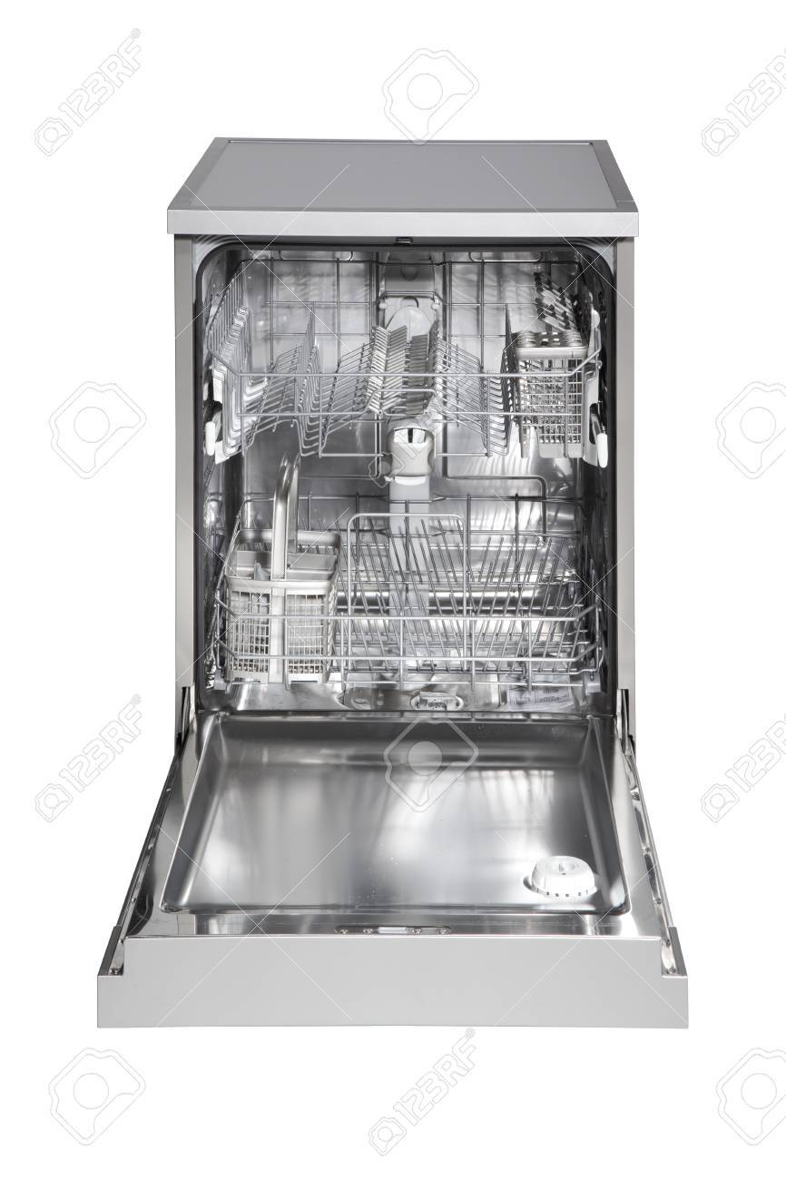 white freestanding dishwasher