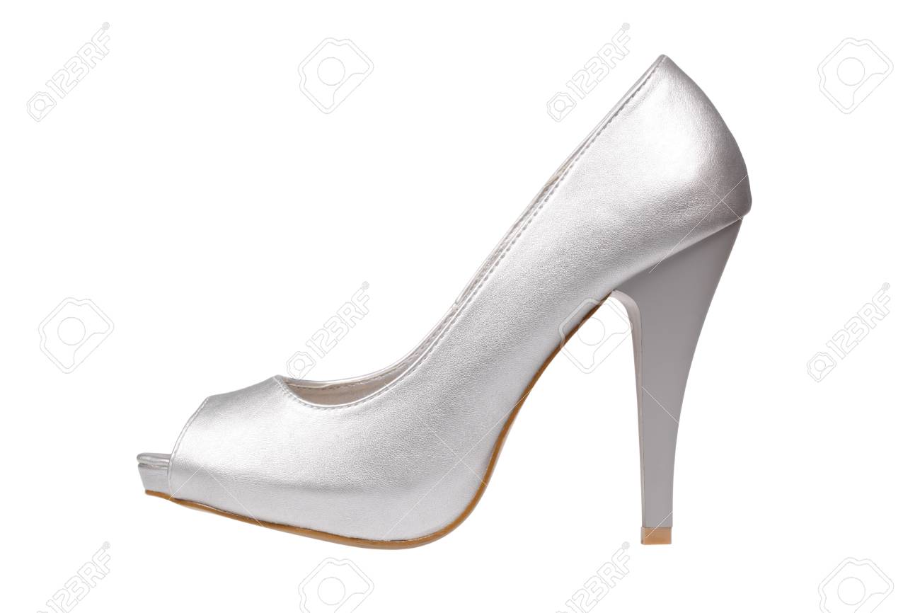 chaussure argentee talon