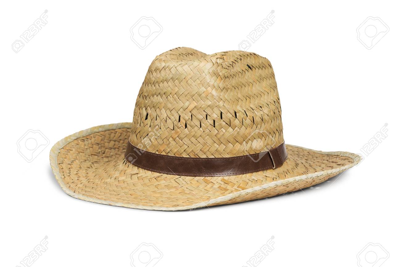 white straw cowboy hat