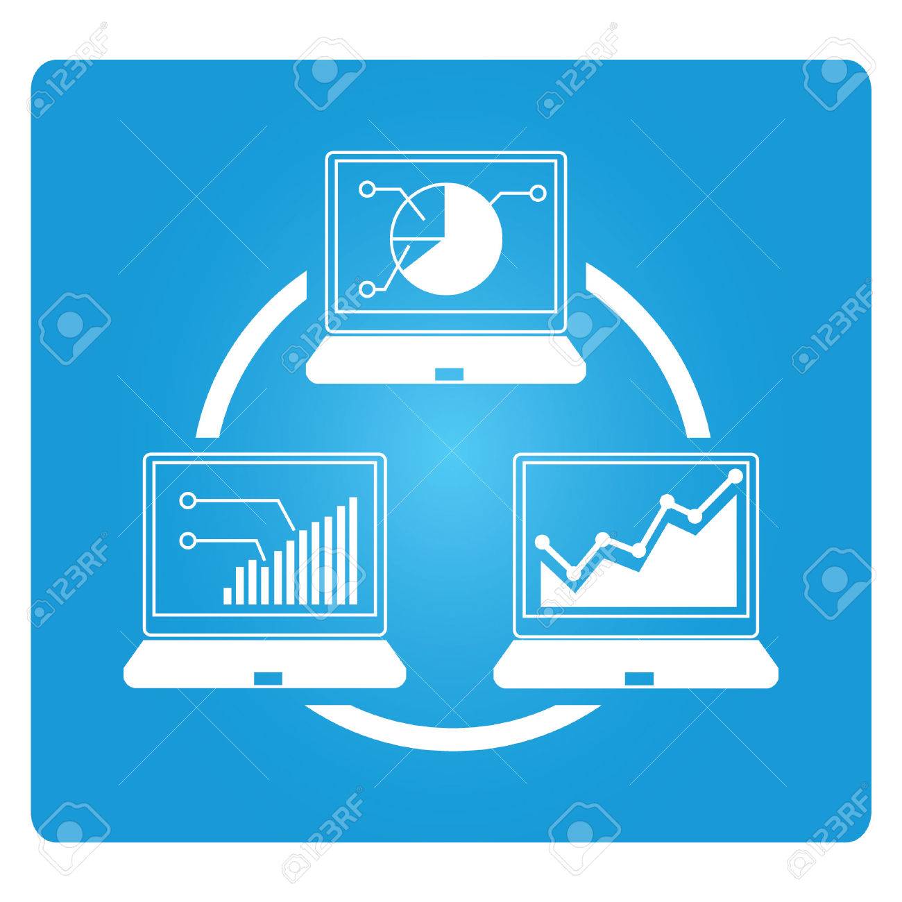La Computación De Datos, Análisis De Datos Ilustraciones Vectoriales, Clip  Art Vectorizado Libre De Derechos. Image 27649811.