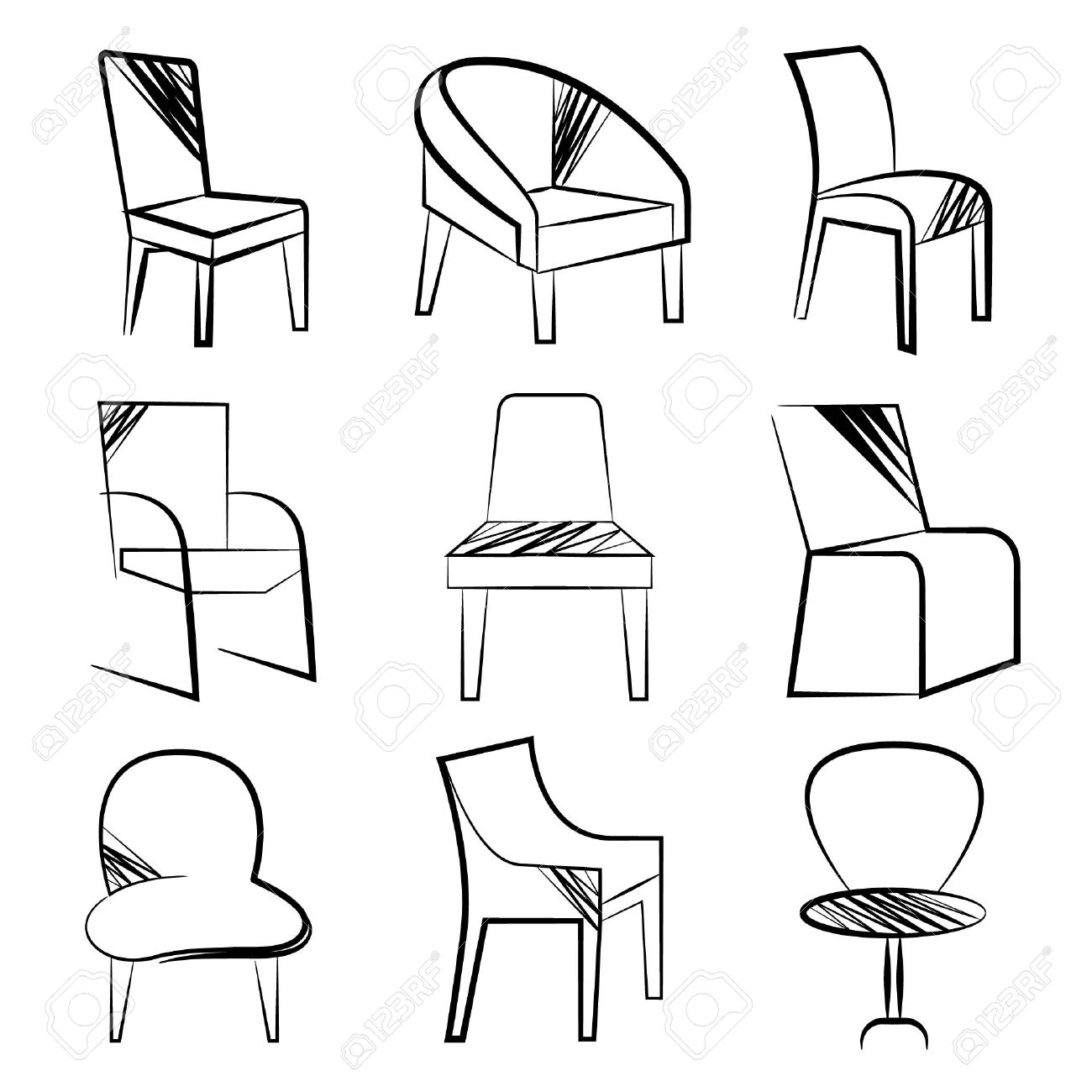chair drawing easy delighful easy e 3087 how to draw armchair easy