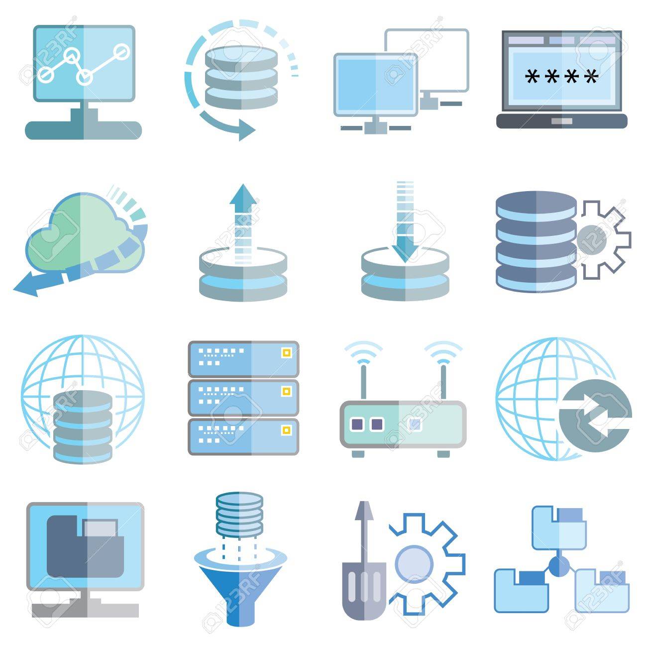 네트워크 아이콘 로열티 무료 사진, 그림, 이미지 그리고 스톡포토그래피. Image 37119827