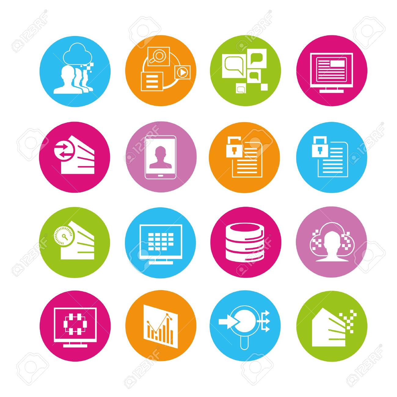 ビッグデータ解析アイコンのイラスト素材・ベクター Image 42155227