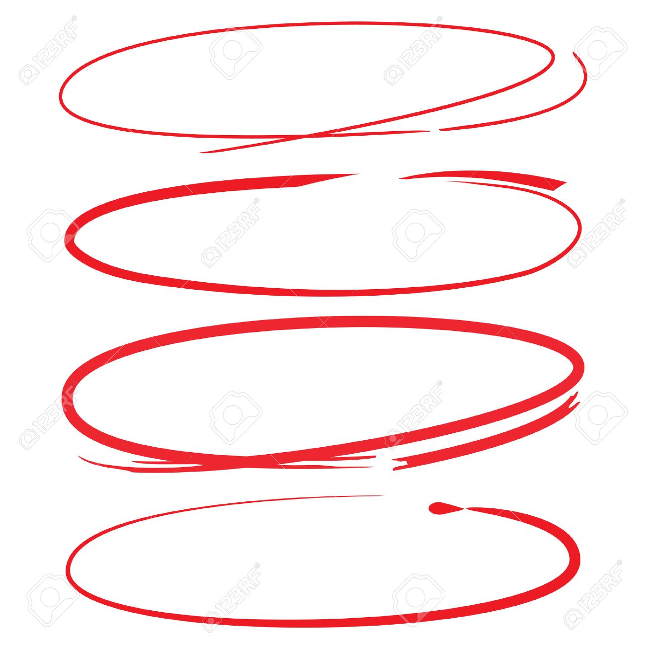 赤のマーカー 赤円のイラスト素材 ベクタ Image